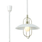 Deco Riva Rise & Fall Pendant 1 Light E27, Polished Brass/Opal White Glass Shade