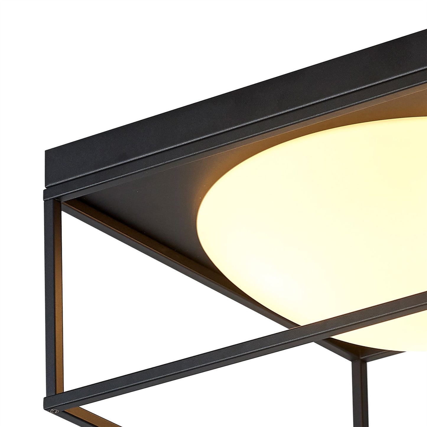 Mantra Desigual Semi Flush, 3 Light E27, Matt Black