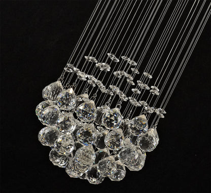 Diyas Colorado 25cm  Cluster 1 Light GU10 Polished Chrome/Crystal Ceiling Pendant Light Fitting