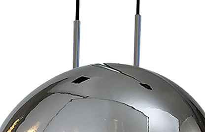 Mantra Lens Linear Pendant, 3 x E14 (Max 40W) Chrome Glass