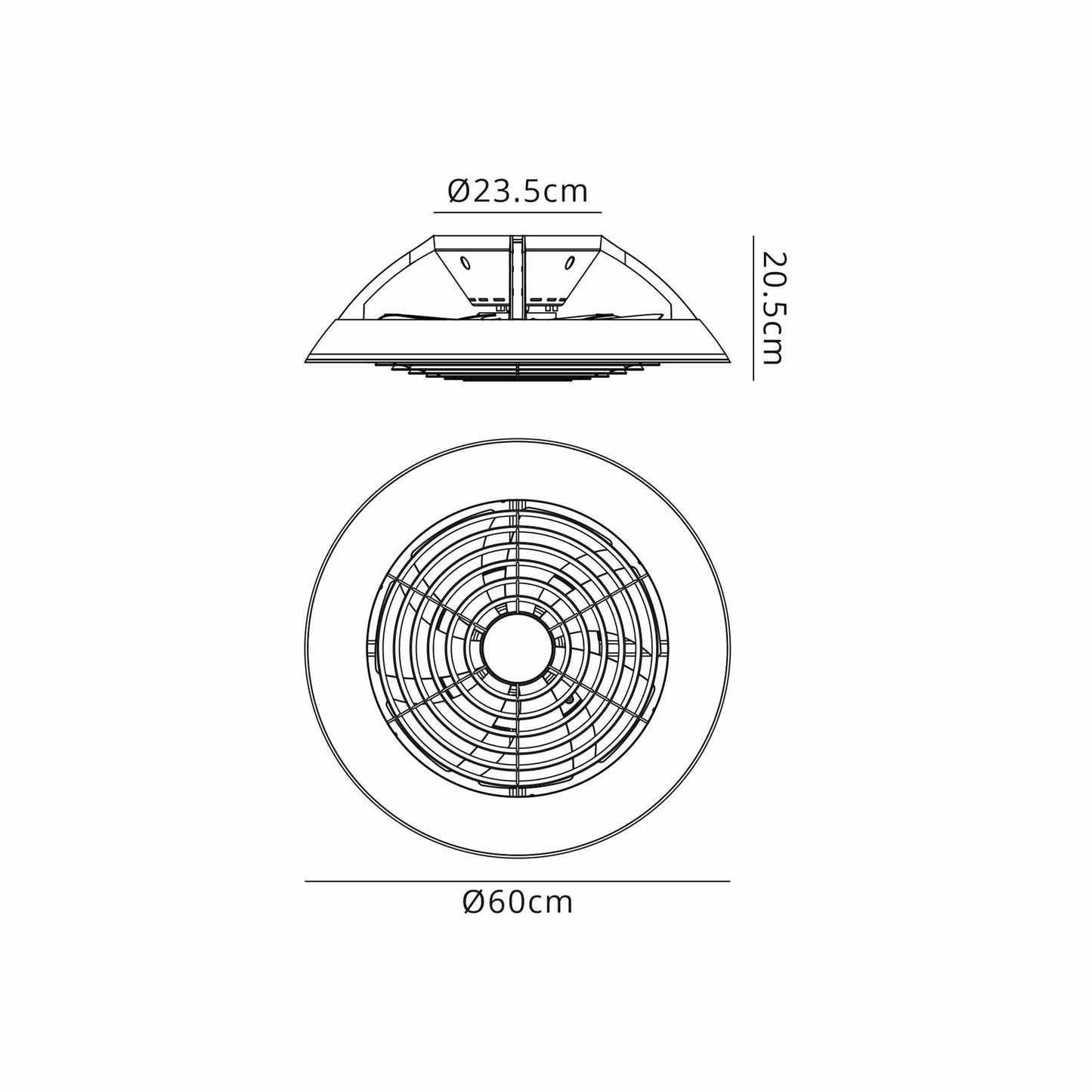 Samoa 60cm 70W LED Dimmable Ceiling Light With Built-In 35W DC Reversible Fan, White Finish c/w Remote Control, 5900lm