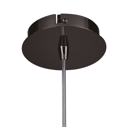 Mantra Amel 12cm Pendant 1 Light L1/SGU10, Black Chrome, CFL Lamps INCLUDED