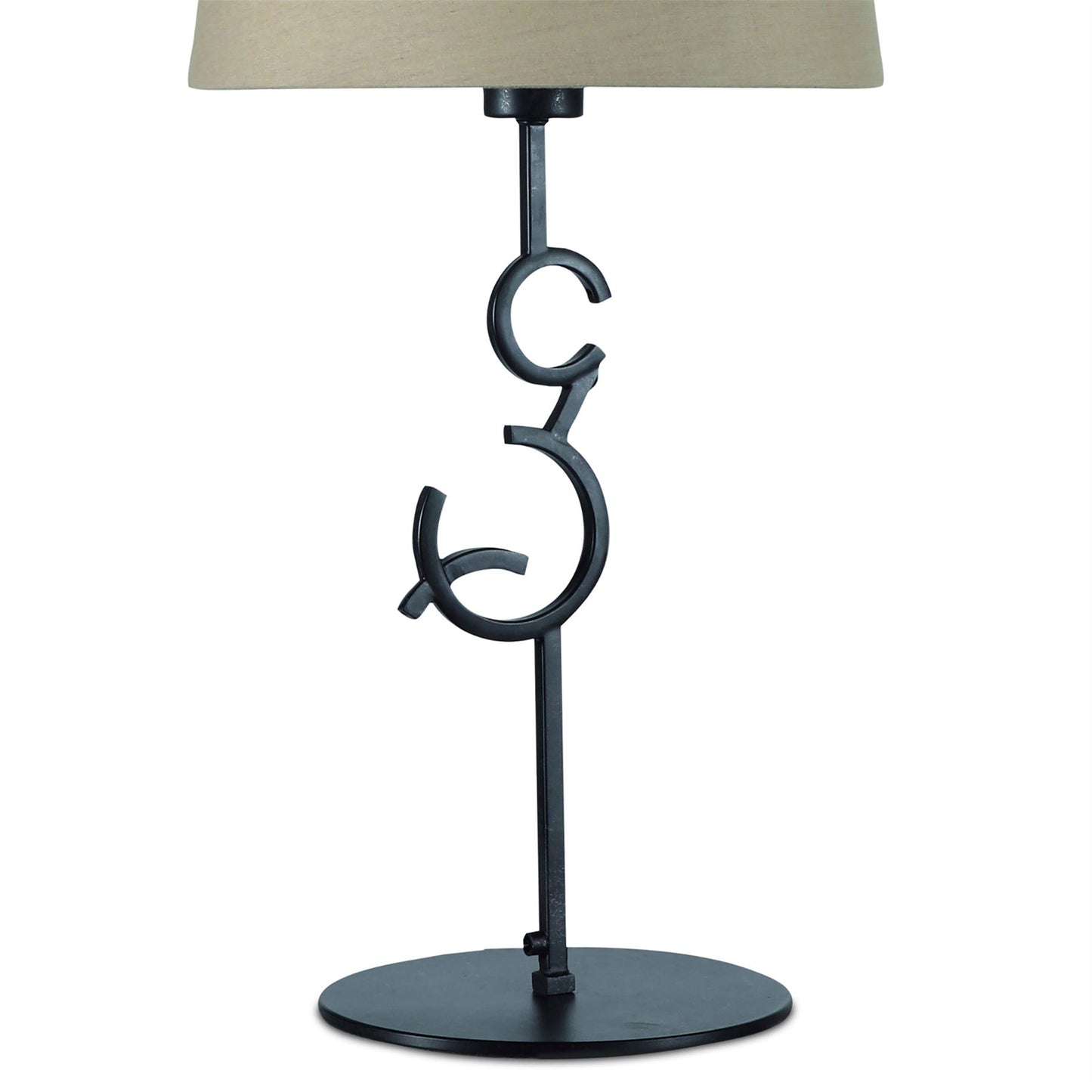 Mantra M5218 Argi Table Lamp 1 Light E27 Large with Taupe Shade Brown Oxide
