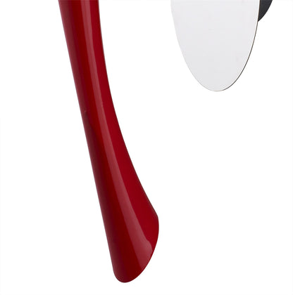 Mantra Pop Wall Light Switched 1 Light E27, Gloss Red/White Acrylic/Polished Chrome, CFL Lamps INCLUDED