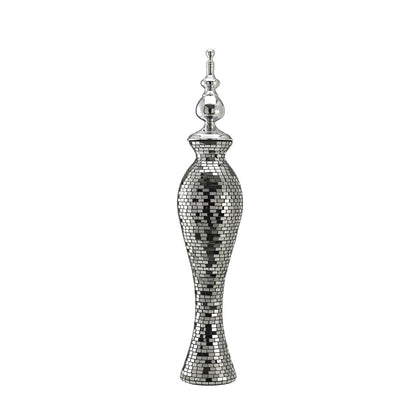 Diyas Home (DH) Anika Mosaic Ornament Small Silver Mosaic
