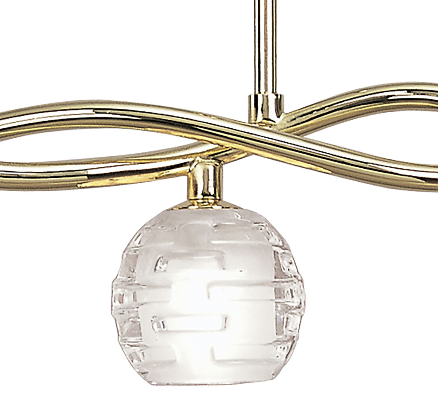 Mantra Dali Telescopic Linear Pendant Line 4 Light G9, Polished Brass