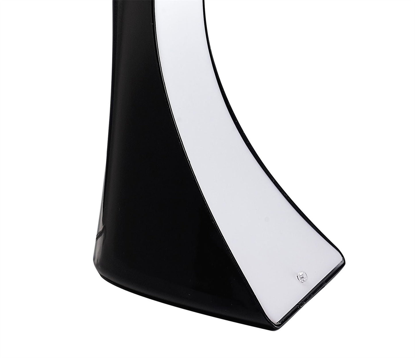 Mantra M1556 Ora Table Lamp 1 Light E27, Gloss Black/White Acrylic/Polished Chrome