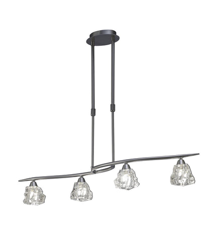 Mantra M3751 Iku Linear Telescopic 4 Light G9 Line, Satin Nickel