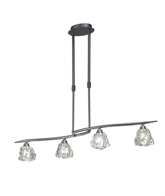Mantra M3751 Iku Linear Telescopic 4 Light G9 Line, Satin Nickel