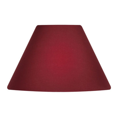 Oaks Lighting S501/8 Cotton Coolie Lampshade 200mm - Reversable Gimbal Light Shade - Wine