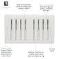 Trendi Switch 8 Gang 1 or 2 Way Modern Designer Light Switch in Carbon Fibre
