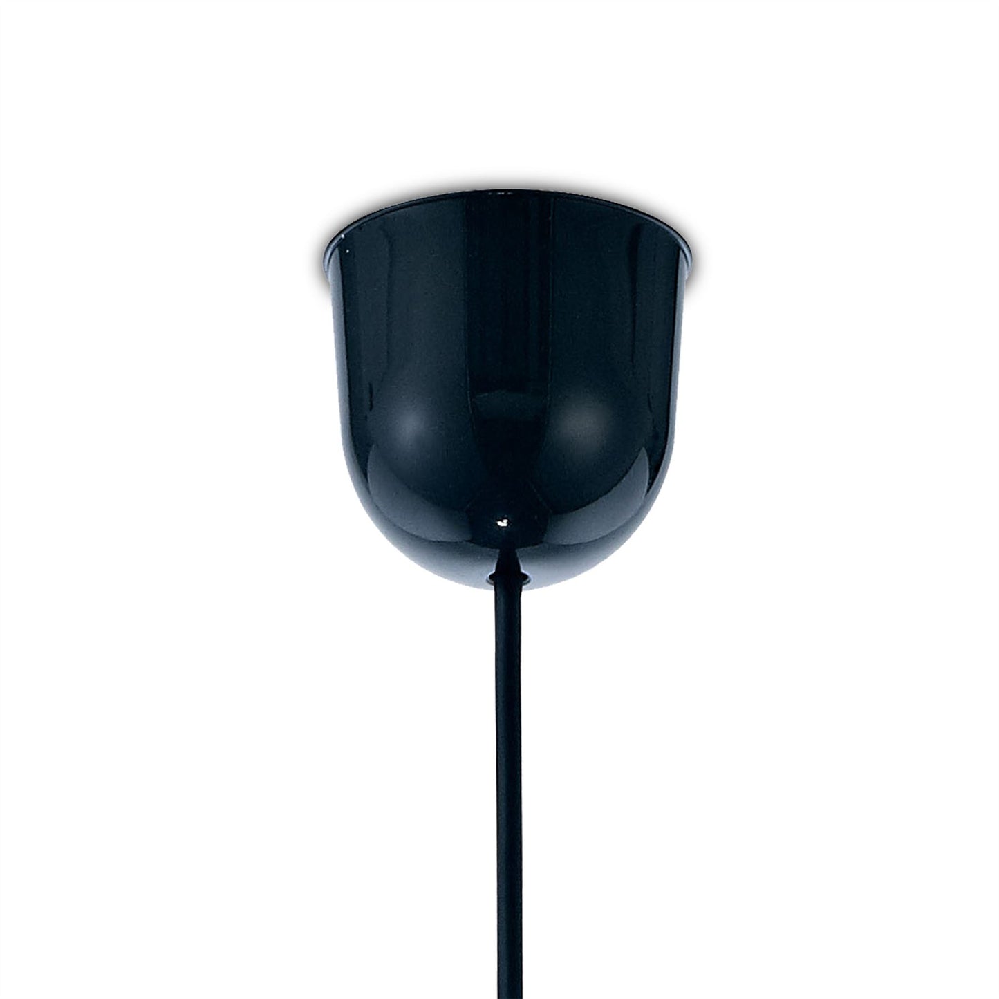 Deco Dako Black Pendant 1 Light E27 with 200 x 150mm Metallic Copper Finish Cylinder Shade, c/w Ceiling Bracket