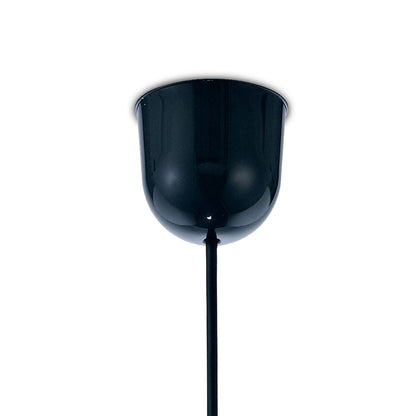 Deco Dako Black Pendant 1 Light E27 with 200 x 150mm Metallic Copper Finish Cylinder Shade, c/w Ceiling Bracket