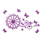 Diyas Home (DH) Infinity Butterfly Wall Art Clock Purple/Crystal Wall
