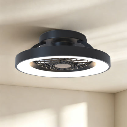 Tibet Mini 53cm 70W LED Dimmable Ceiling Light With 35W DC Reversible Fan, Remote, 3900lm, Black, 5yrs Warranty