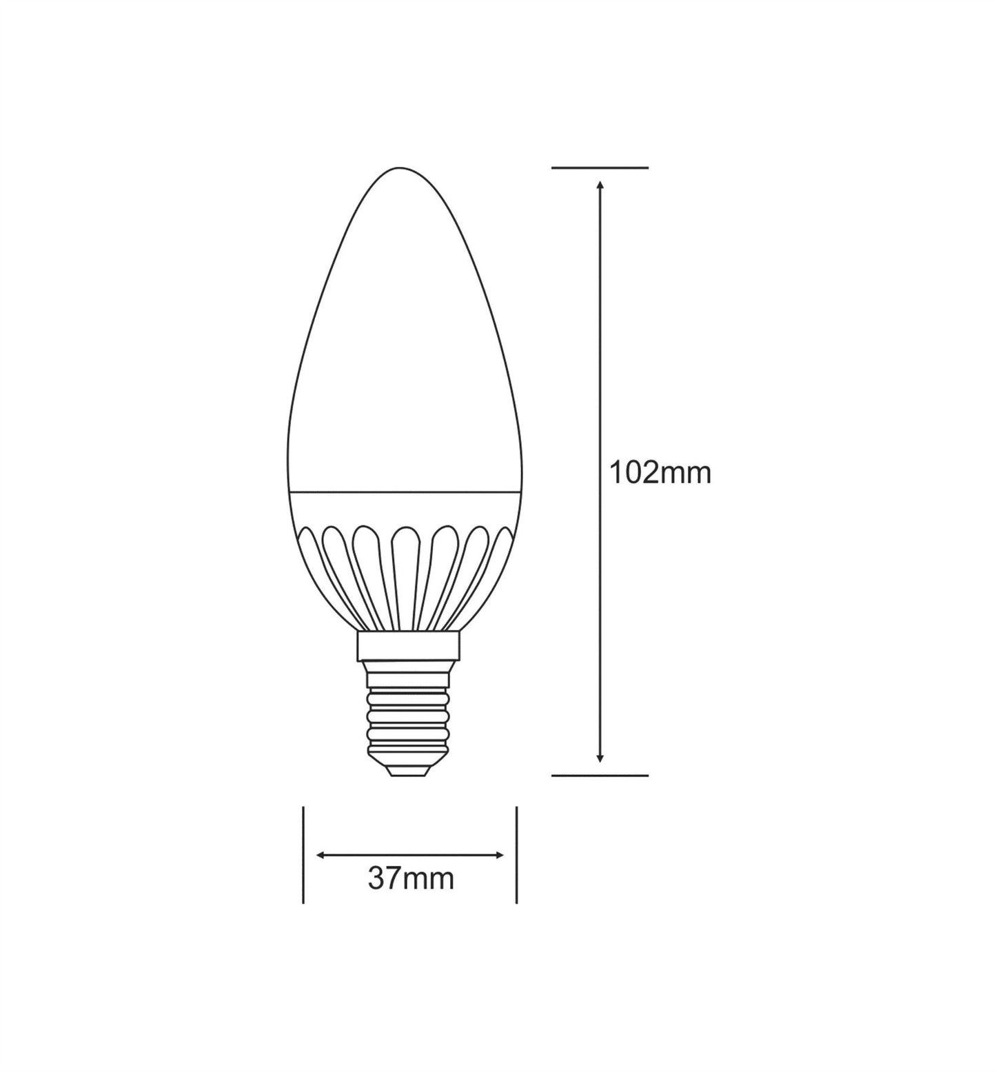Luxram Value LED Candle Plus E14 3.5W Warm White 3000K 280lm LED