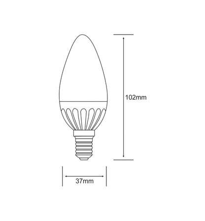 Luxram Value LED Candle Plus E14 3.5W Warm White 3000K 280lm LED