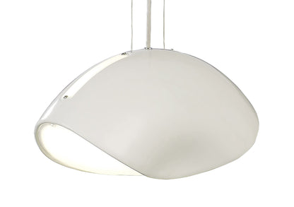 Mantra Pasion Oval Pendant 3 Light E27, Gloss White/White Acrylic/Polished Chrome, CFL Lamps INCLUDED