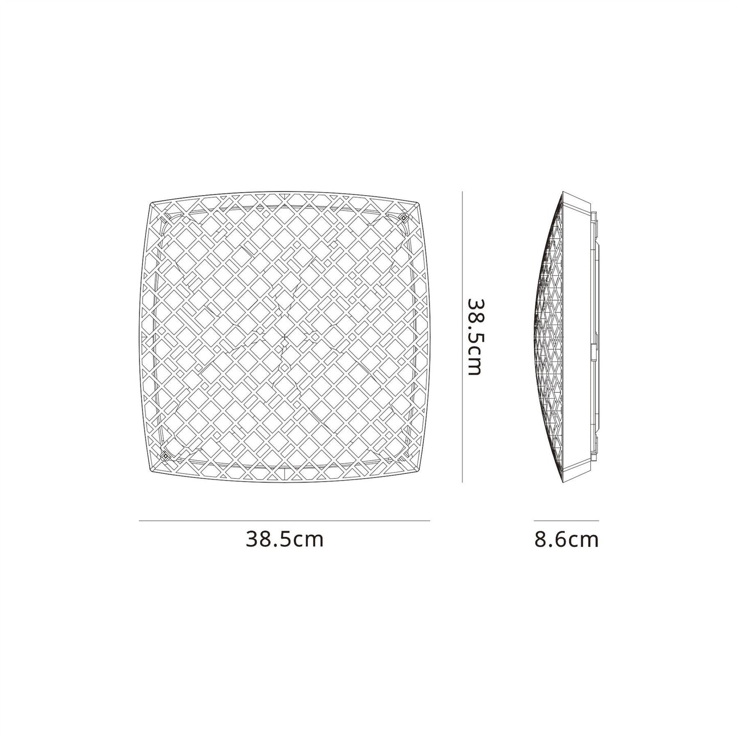 Mantra Urban Ceiling Light, 56W LED, 2700-5000K Remote Control Tuneable, 4000lm, Black, 3yrs Warranty