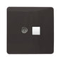 Trendi Modern Glossy Tactile TV Co-axial Socket+RJ45 Cat 5e&Cat 6 PC Ethernet Socket Dark Brown