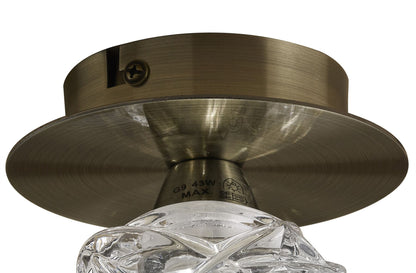 Mantra M4075 Maremagnum Ceiling 1 Light G9, Antique Brass