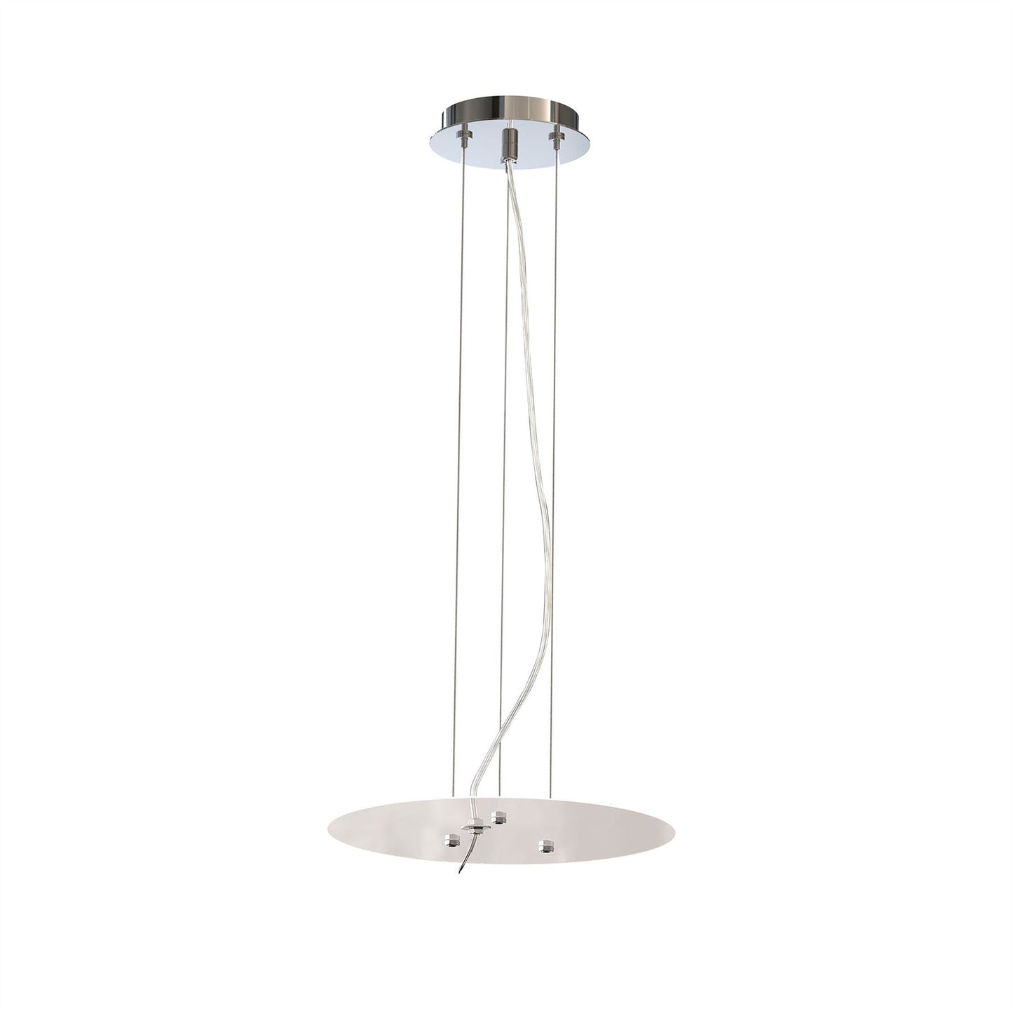 Mantra Sabina 29cm Pendant Kit 43CM, Polished Chrome/White Acrylic