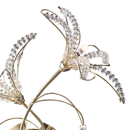 Diyas Kenzo Wall Light Switched 2 Light G4 French Gold/Crystal, NOT LED/CFL Compatible