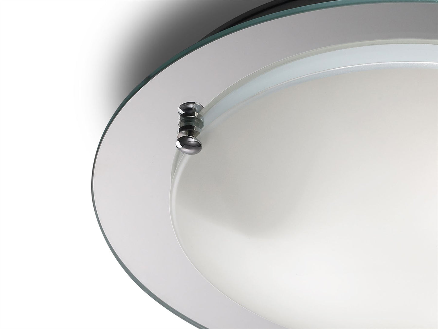 Deco Brooklyn Ceiling Light, 400mm Round, 3 Light E27 Polished Chrome