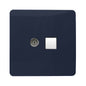 Trendi Modern Glossy Tactile TV Co-axial Socket+RJ45 Cat 5e&Cat 6 PC Ethernet Socket Navy