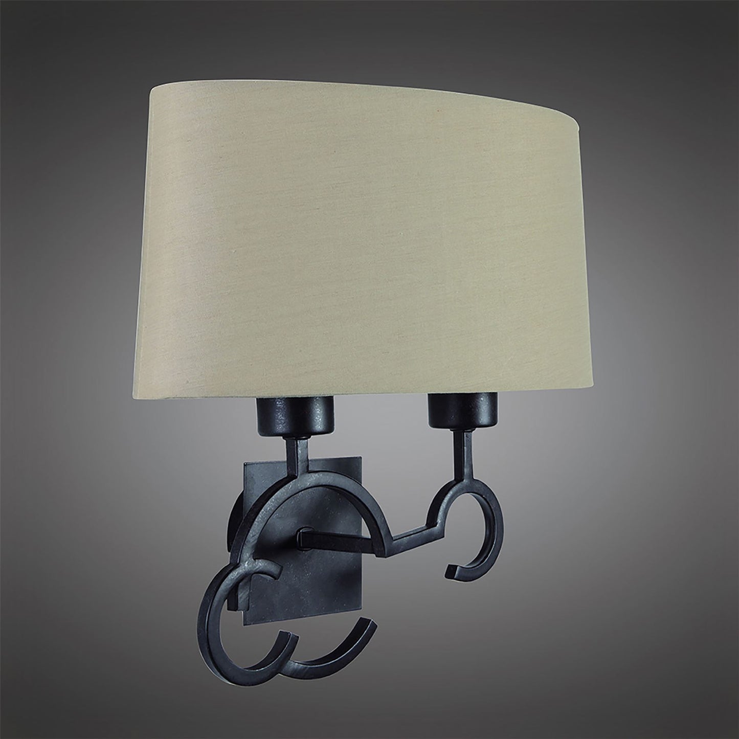Mantra M5215 Argi Wall Light 2 Light E27 with Taupe Shade Brown Oxide