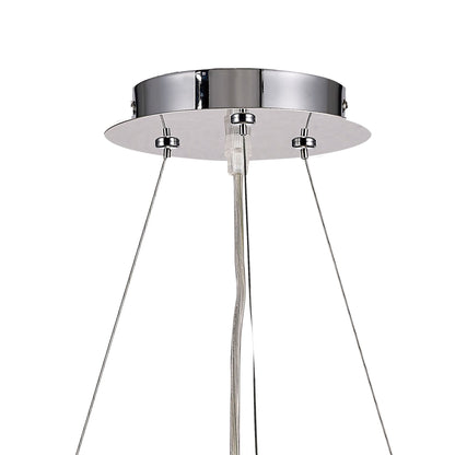 Diyas Galilea 39cm  4 Light G9 Polished Chrome/Crystal Ceiling Pendant Light Fitting