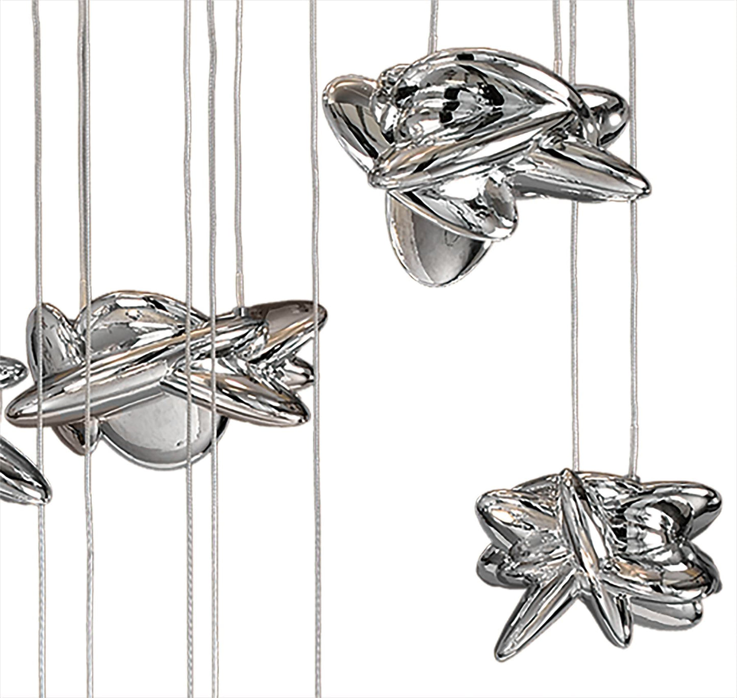 Mantra M5900 Nido Pendant 90cm Round 10 + 4 Lights 60W + 20W LED 3000K, 6560lm, Chrome, 3yrs Warranty Item Weight: 16.7kg