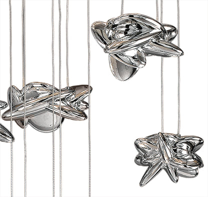 Mantra M5900 Nido Pendant 90cm Round 10 + 4 Lights 60W + 20W LED 3000K, 6560lm, Chrome, 3yrs Warranty Item Weight: 16.7kg