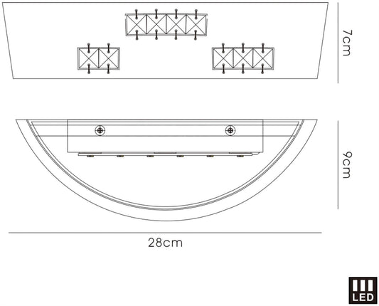 Diyas Phoenix Wall Light 6 X 0.5W LED 4000K White/Crystal