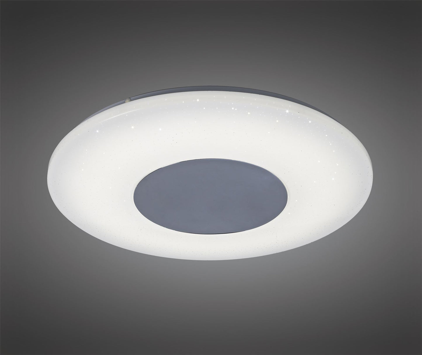 Mantra Fusion Reef I M5933 Reef Ceiling 45cm Round 48W LED 3000-6500K Tuneable, 3500lm, Remote Control Chrome/ White, 3yrs Warranty - M5933 Ceiling