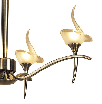 Mantra Viena 53cm Telescopic Pendant Round 4 Light G9, Antique Brass