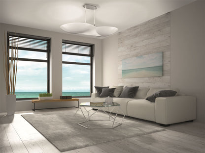 Mantra M5872 Flow Linear Pendant 6 Light GU10, Chrome, White