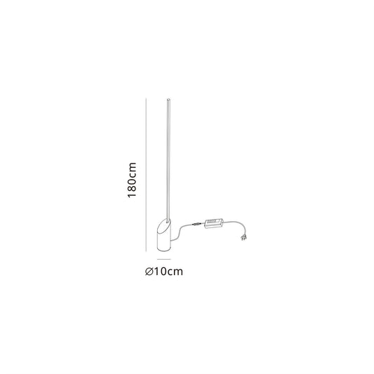 Mantra Marmol Floor Lamp, 28W LED, 3000K, 1680lm, Black Marble/Black, 3yrs Warranty