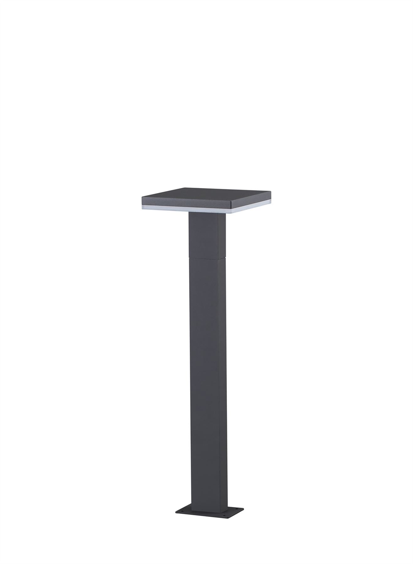 Mantra Fusion Tignes Pillar Lamp, 10W LED, 3000K, 700lm, IP54, Anthracite, 3 Years Warranty