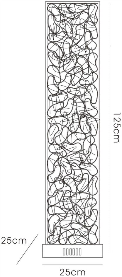 Diyas Home Essen Aluminium (DH) Essen Floor Lamp 12 Light G4 Black/Silver, NOT LED/CFL Compatible