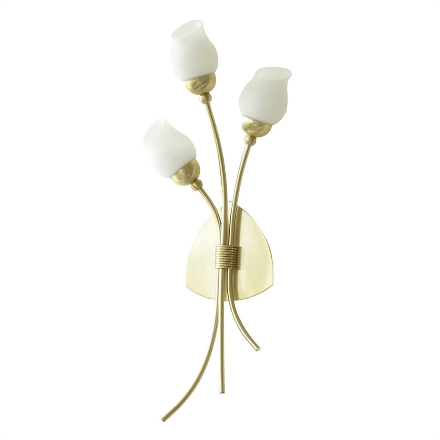 Diyas Rimini Wall Light 3 Light G9 Satin Brass/Opal Glass