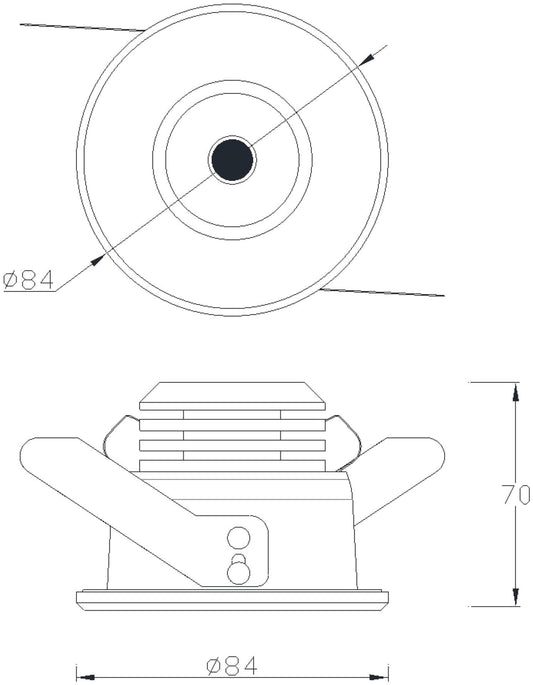 Mantra Fusion Cies Downlight 8.4cm Round 7W COB LED 3000K, 590lm, IP54, Matt White, Driver Included, 3yrs Warranty