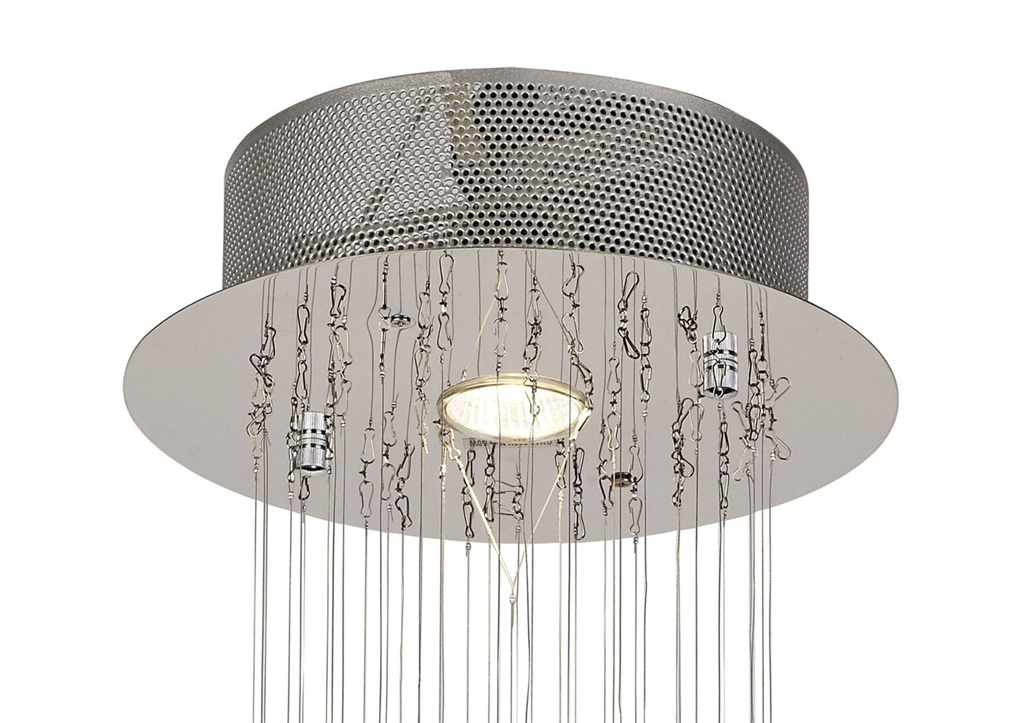 Diyas Colorado 25cm  Cluster 1 Light GU10 Polished Chrome/Crystal Ceiling Pendant Light Fitting