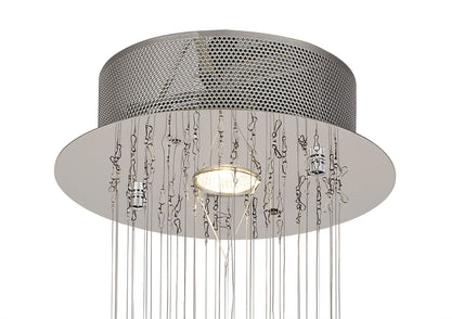 Diyas Colorado 25cm  Cluster 1 Light GU10 Polished Chrome/Crystal Ceiling Pendant Light Fitting