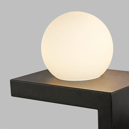 Mantra Fusion Zanzibar Wall Light Switched Globe with Mobile Phone Induction Charger, 6W LED, 3000K, 470lm, Sand Black, 3yrs Warranty