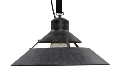 Mantra M5440 Industrial Ceiling 1 Light 40W E27 Large, Oxide Metal, Black Belt