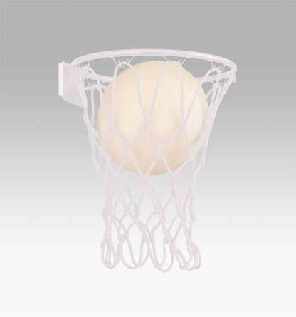 Mantra Basketball Wall Light, 1 x E27, Matt White