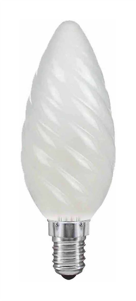 Luxram Candle 45mm Twisted Frosted E14 60W Incandescent