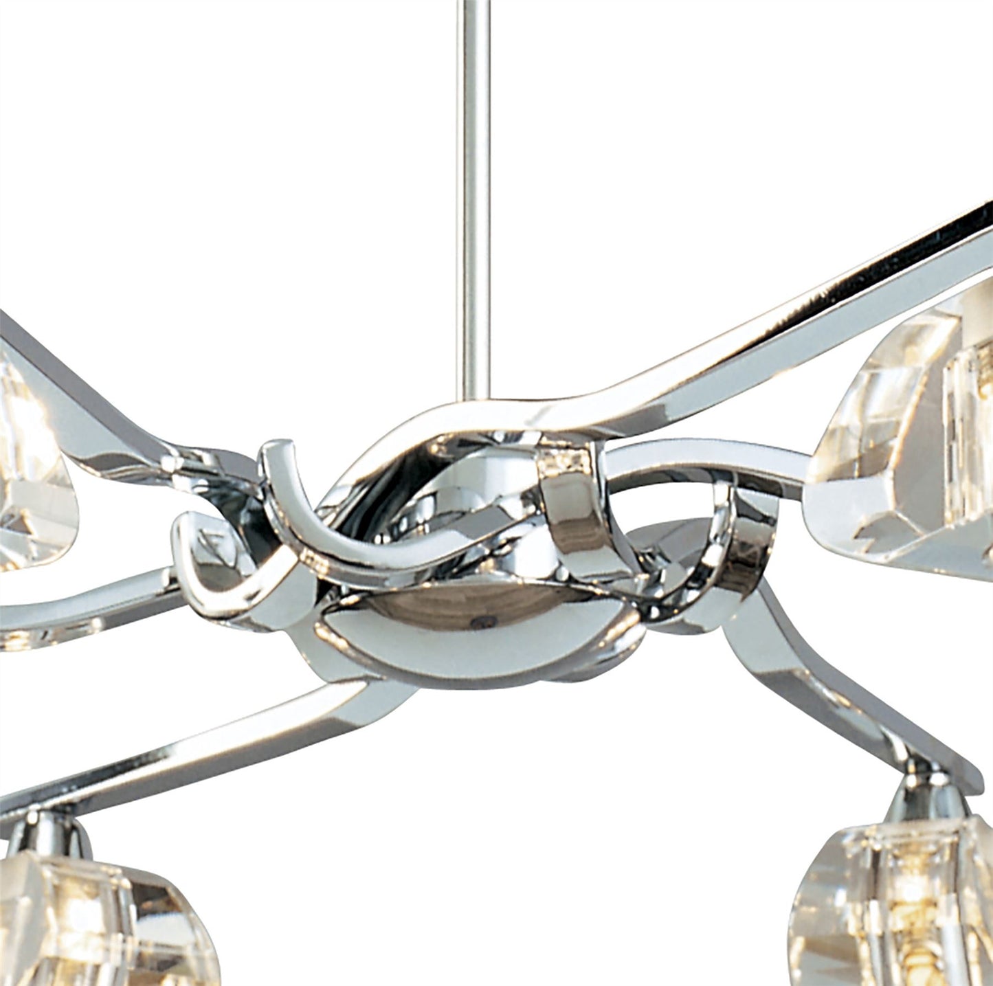 Mantra M0412 Alfa Telescopic Semi Flush Convertible 6 Light G9, Polished Chrome