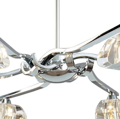 Mantra M0412 Alfa Telescopic Semi Flush Convertible 6 Light G9, Polished Chrome